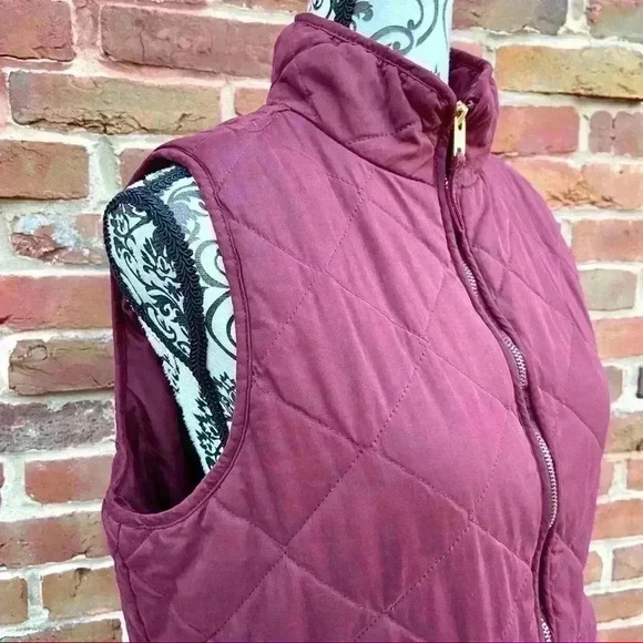 FRANCESCA BLUE RAIN Excursion Quilted Snap Pocket Cottage Core Zip Vest (L) - Picture 3 of 8